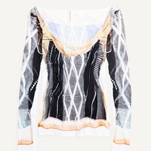 NWT Glenn Martens x H&M Printed Top trompe l'oeil - Picture 7 of 13